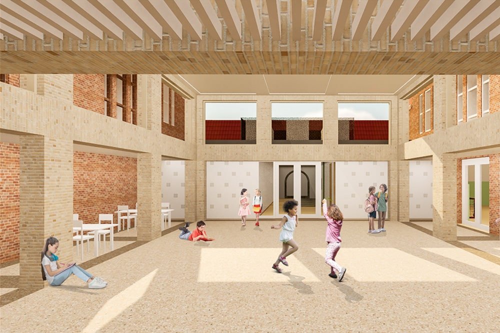 4 De Globe renovatie restauratie monument school render Spring architecten bewerkt