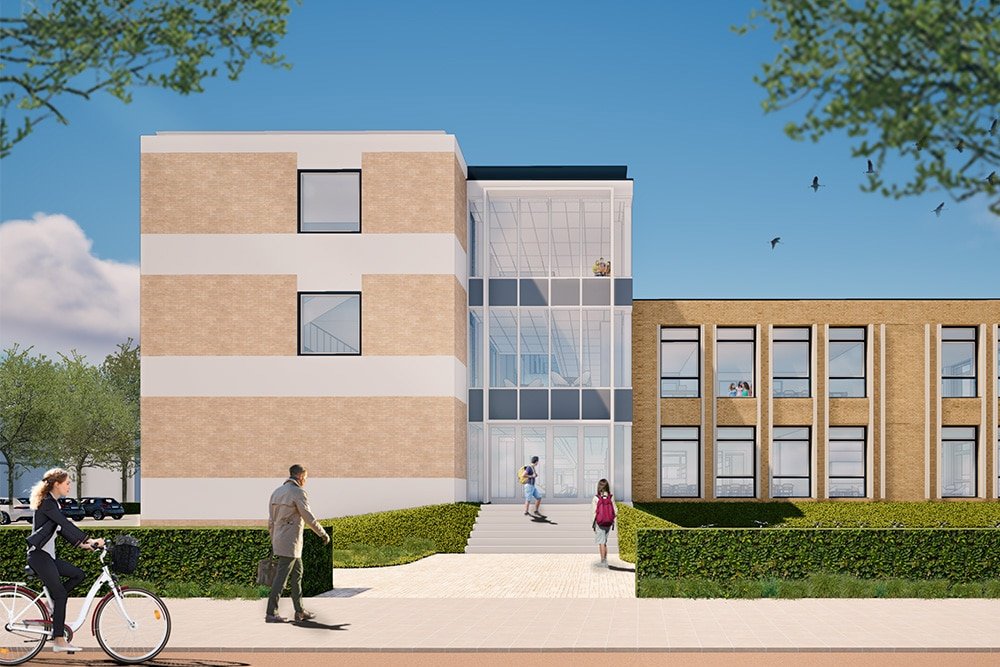 7 Groen van Prinsterer Vlaardingen rijksmonument nieuwbouw school gebouw Spring architecten bewerkt